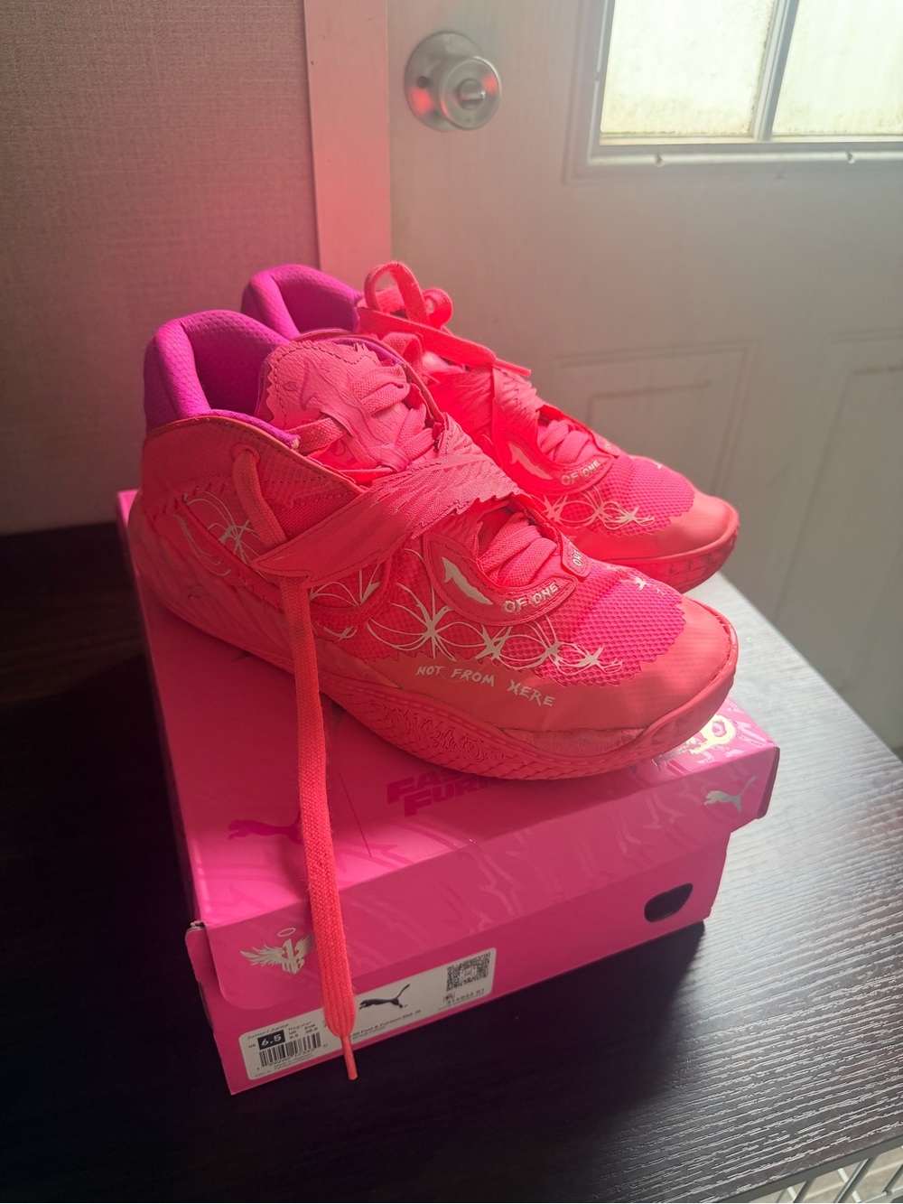 Puma Kids Neon Pink Athletic Sneakers